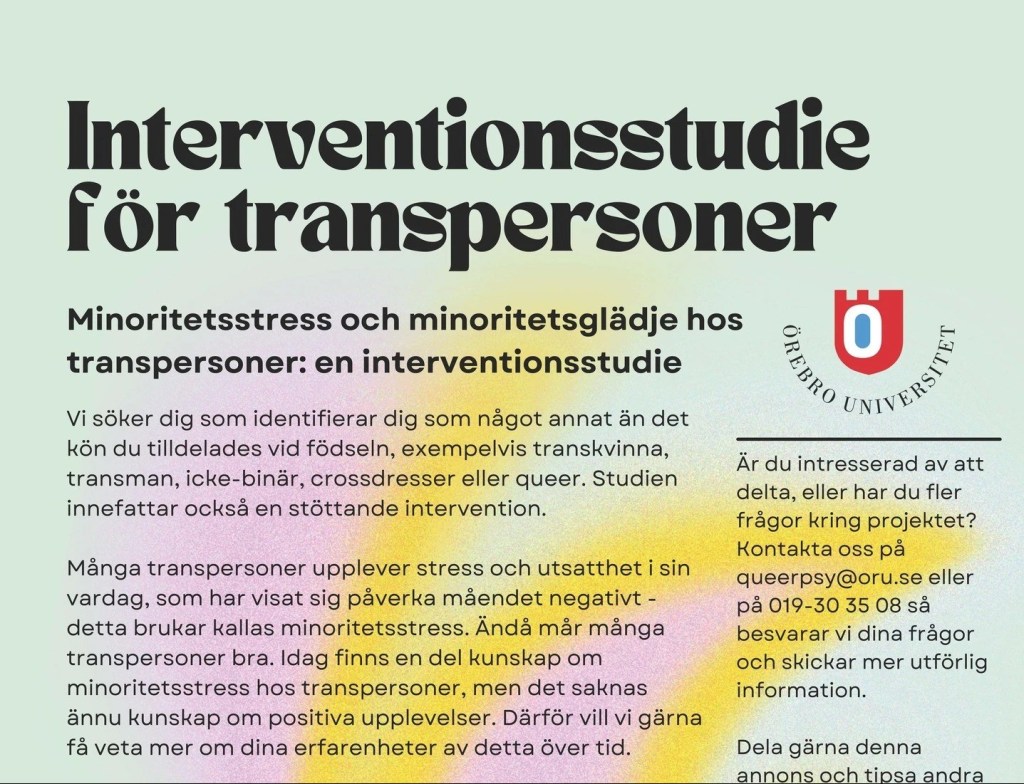 Vi rekryterar deltagare