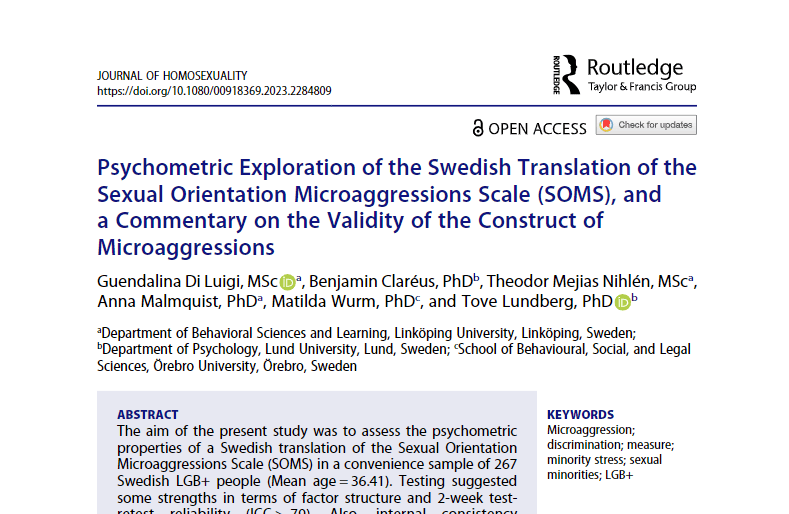 Ny artikel publicerad