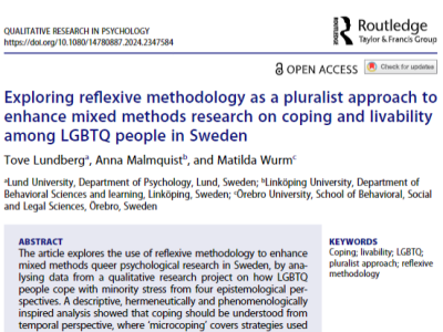 Metodologisk artikel publicerad