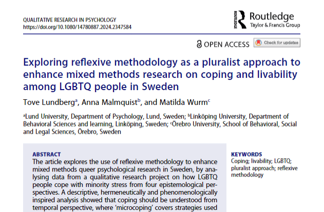 Metodologisk artikel publicerad