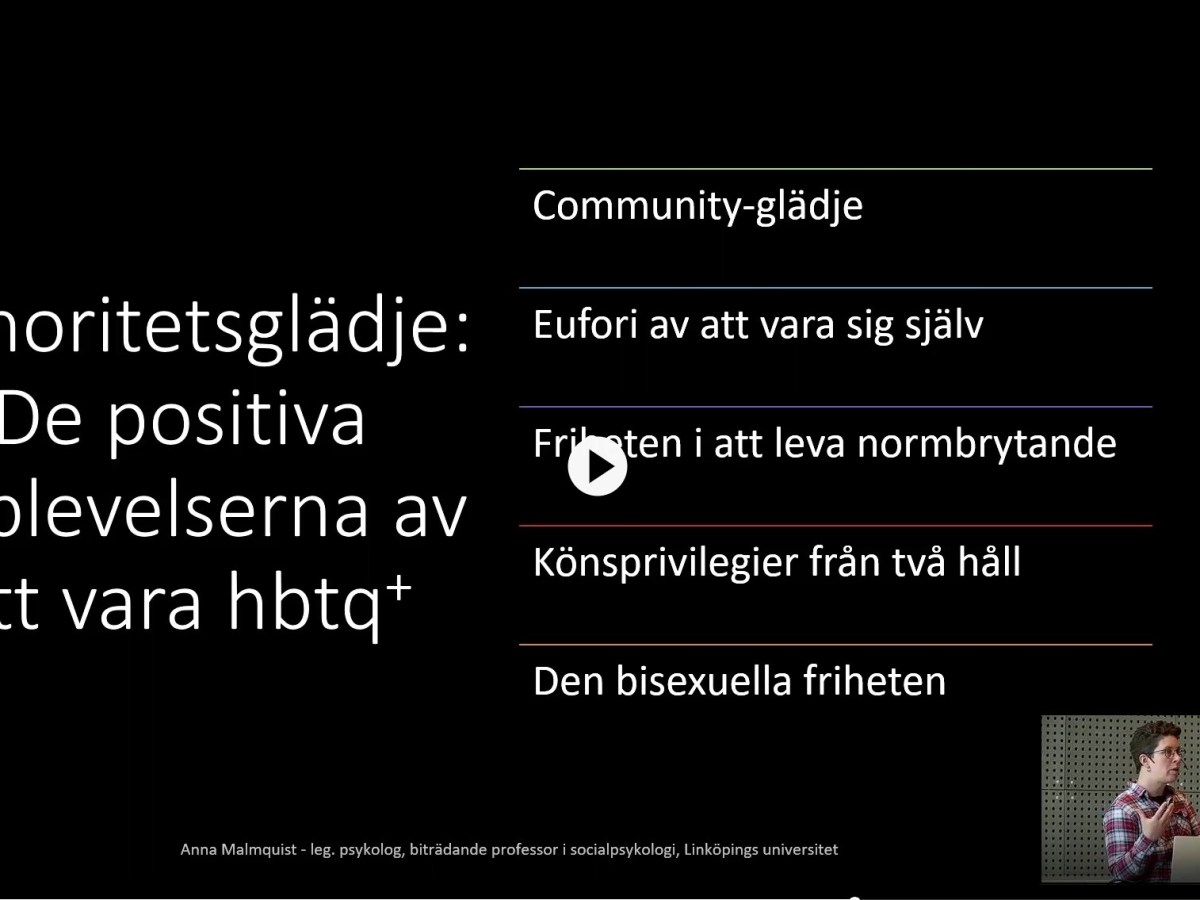 Anna föreläste om minoritetsglädje