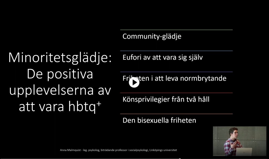 Anna föreläste om minoritetsglädje